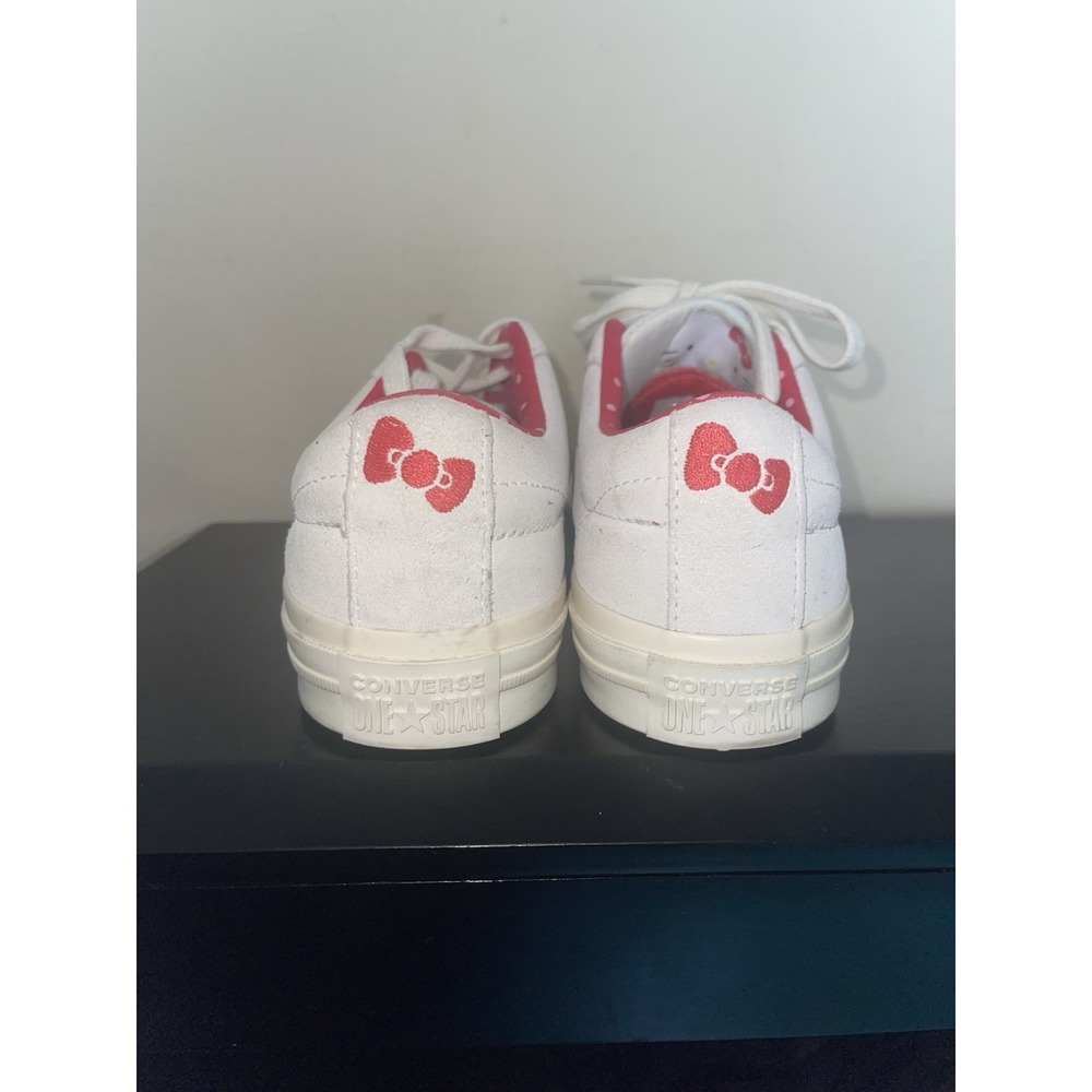 Converse x Hello Kitty One Star Suede Low Sneakers Shoes White Women's Size 7 - Picture 4 of 8